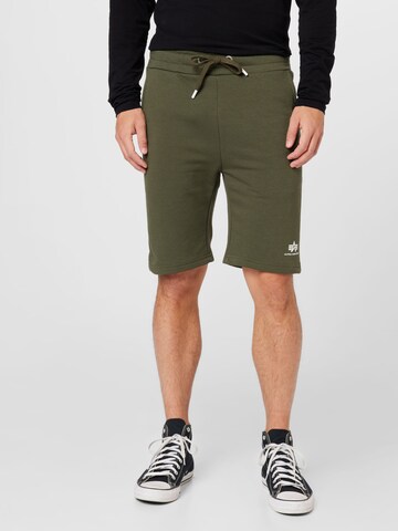 ALPHA INDUSTRIES Normální Kalhoty – zelená: přední strana
