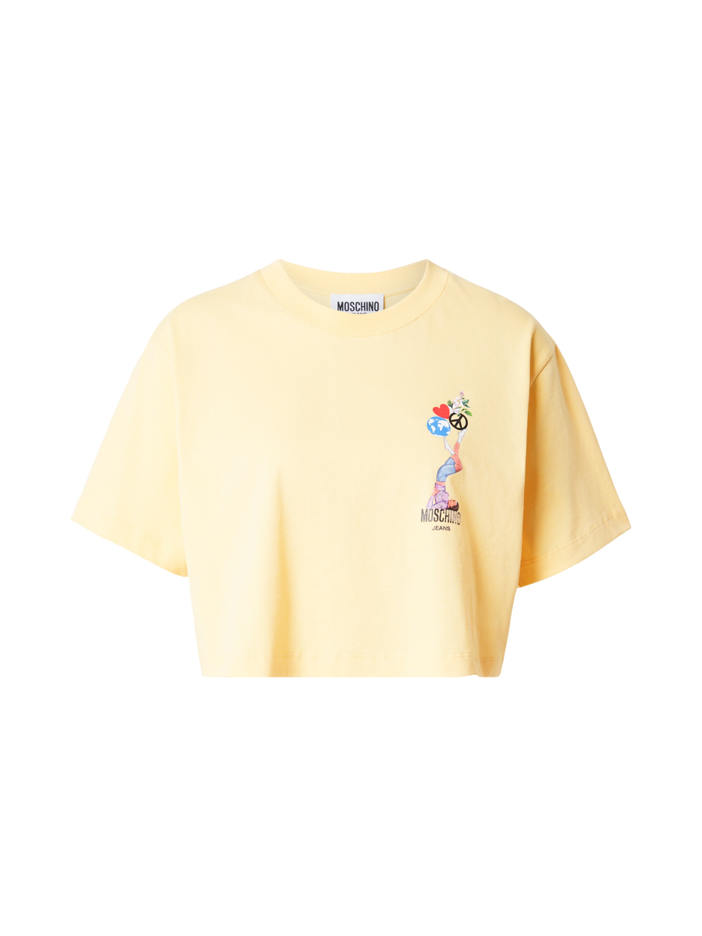 T-shirt Moschino Jeans en jaune : devant