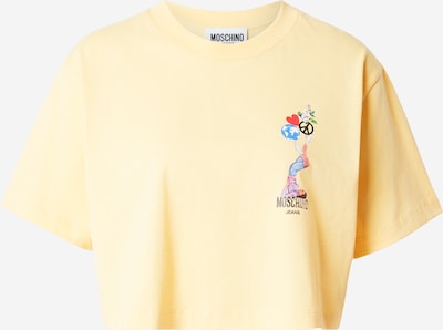 XS dydžio Marškinėliai iš Moschino Jeans, spalva – geltona / levandų spalva / juoda / balta, Prekių apžvalga