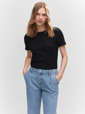 MANGO Regular Pleated Jeans 'ARLETITA' in Blue