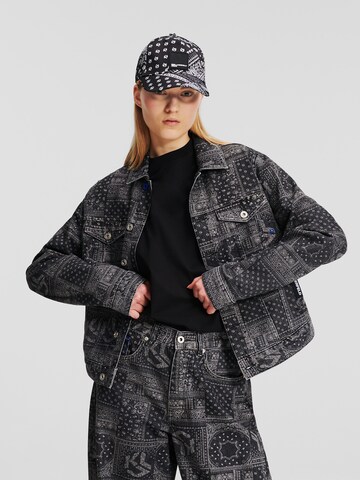 KARL LAGERFELD JEANS Between-season jacket 'Bandana' in Black: front