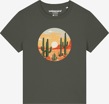 T-shirt 'Sonnenuntergang In Der Wüste' Watapparel en vert : devant