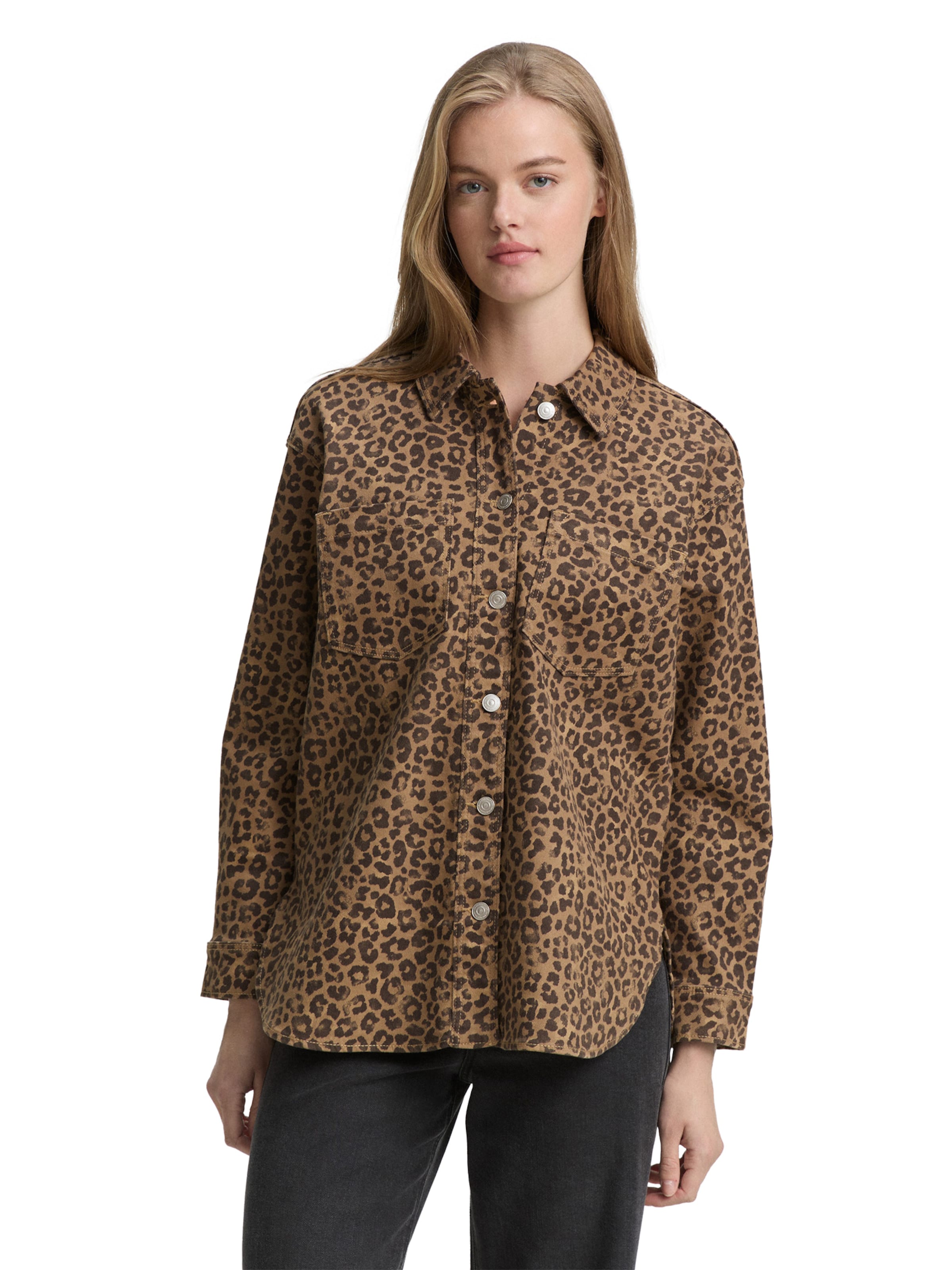 TOM TAILOR DENIM Μπλούζα σε καφέ: μπροστά