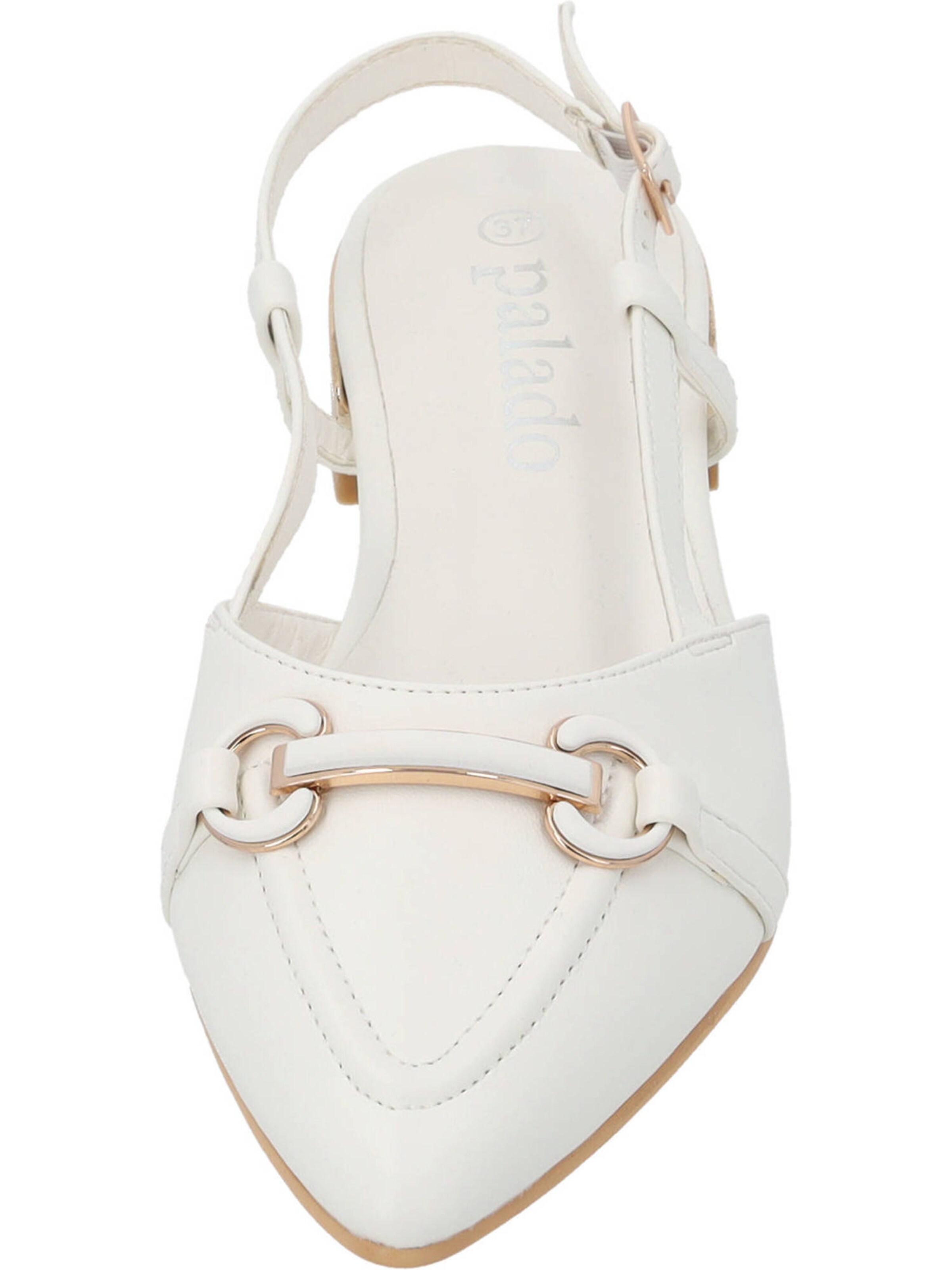 Palado Lahtise kannaosaga kontsakingad 'Edef', värv valge