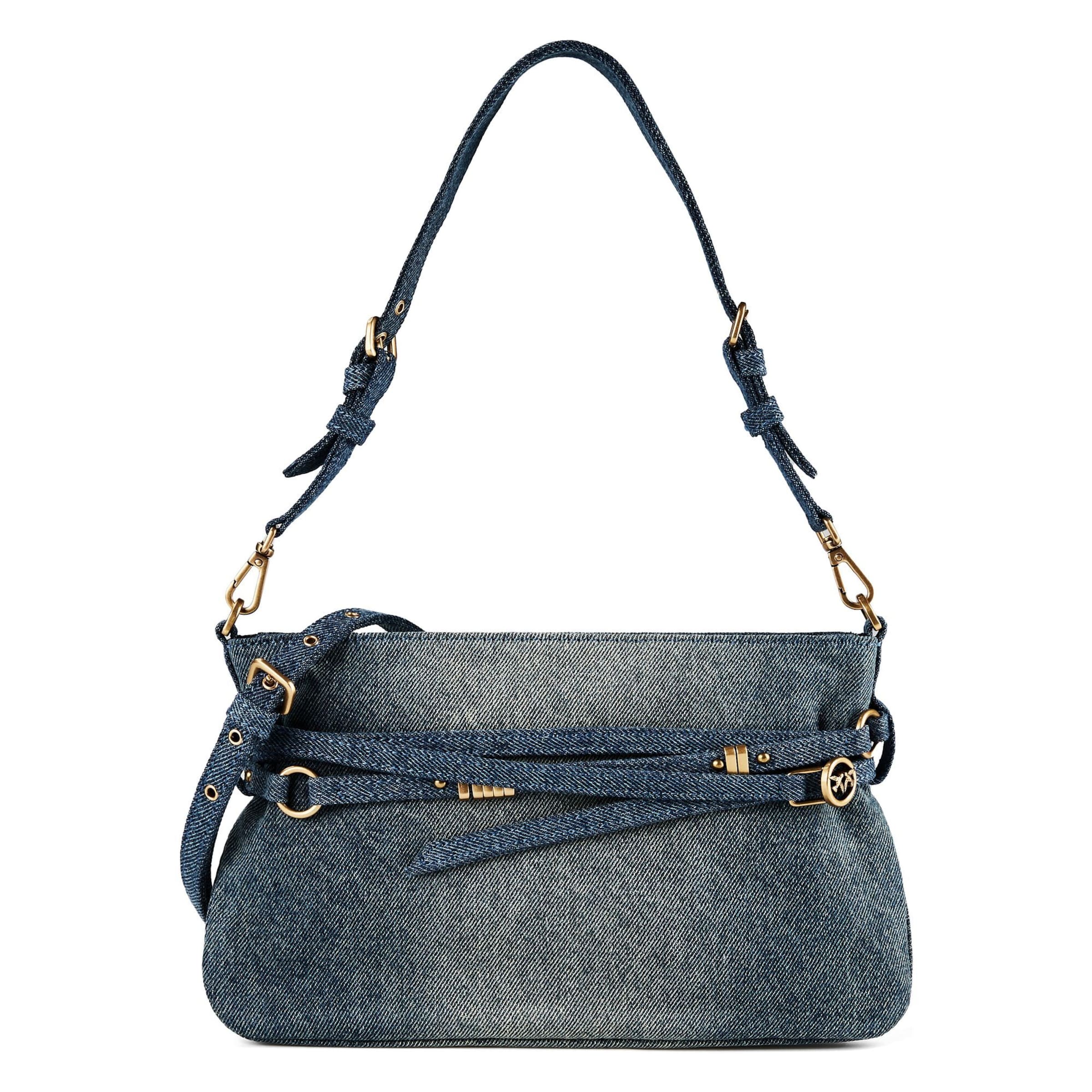 Borsa a spalla di PINKO in blu: frontale