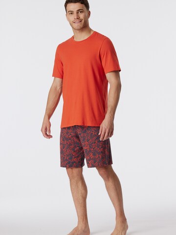 SCHIESSER Short Pajamas 'Casual Essentials' in Red: front