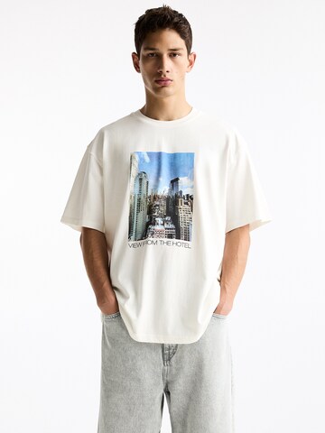 Pull&Bear T-Shirt in Weiß: Vorderseite