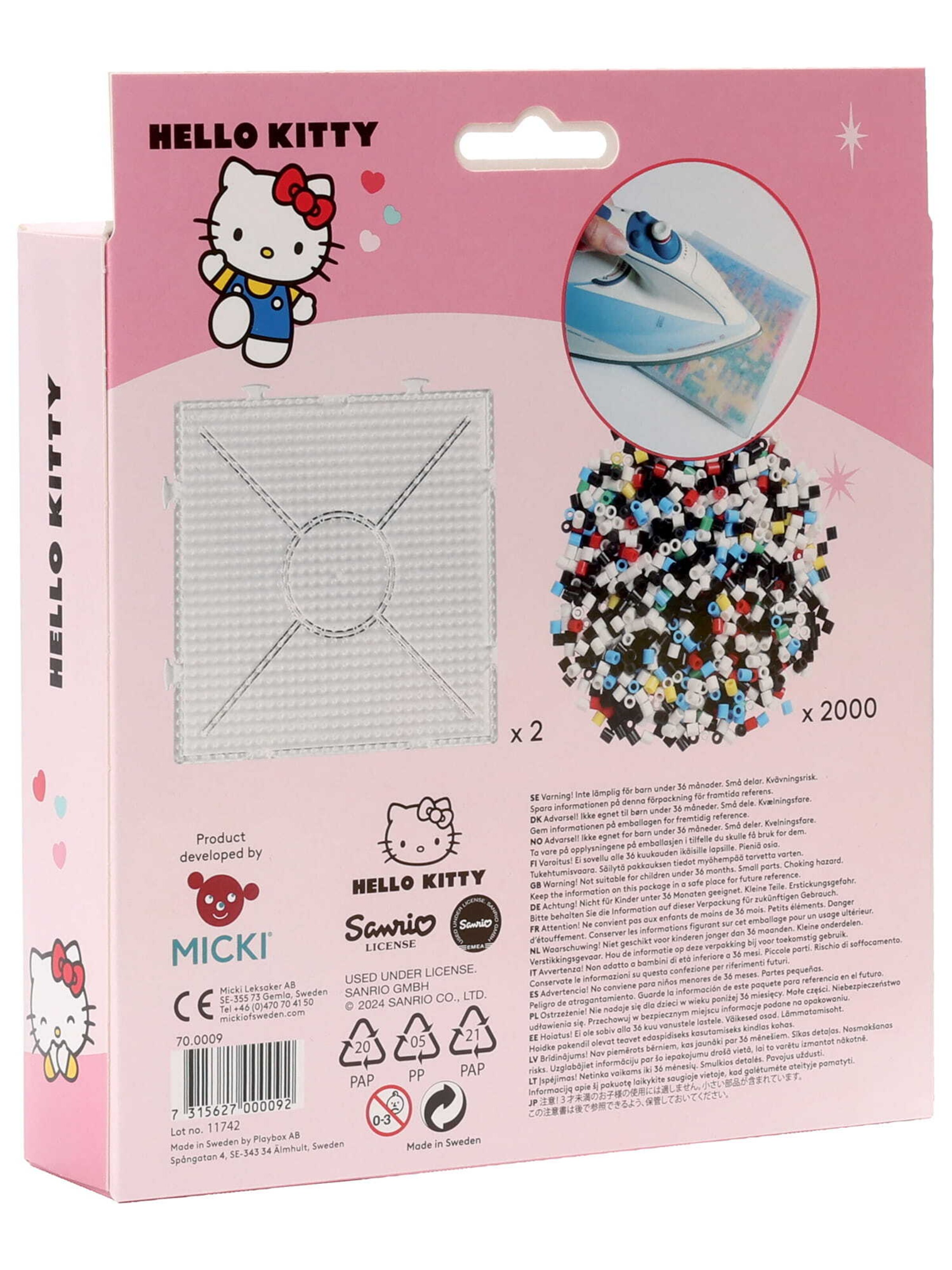 HELLO KITTY Bügelperlen 'Apfel' in Weiß