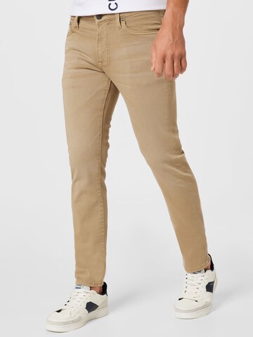 JACK & JONES Regular Pants 'GLENN' in Brown: front