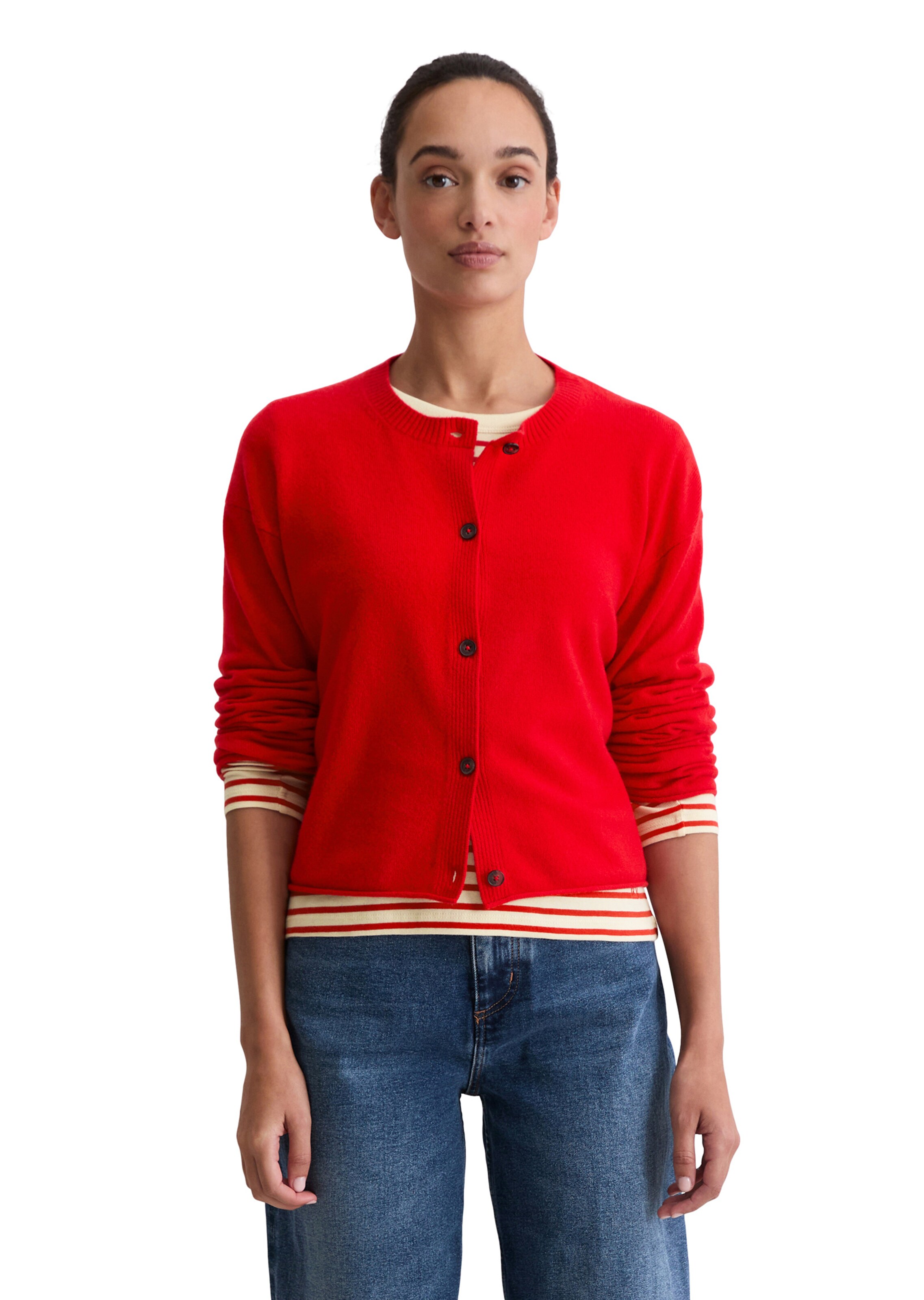 Cardigan Marc O'Polo en rouge : devant