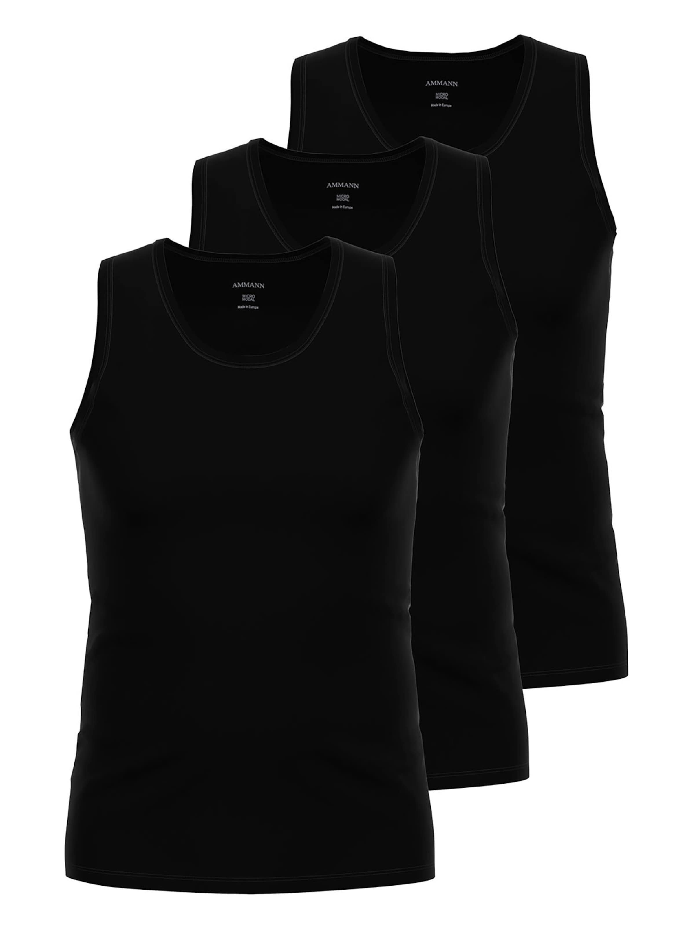 Ammann Undershirt 'Micro Modal' in Black: front