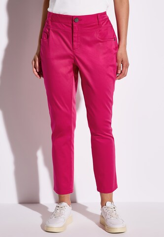 STREET ONE Slimfit Hose in Pink: Vorderseite