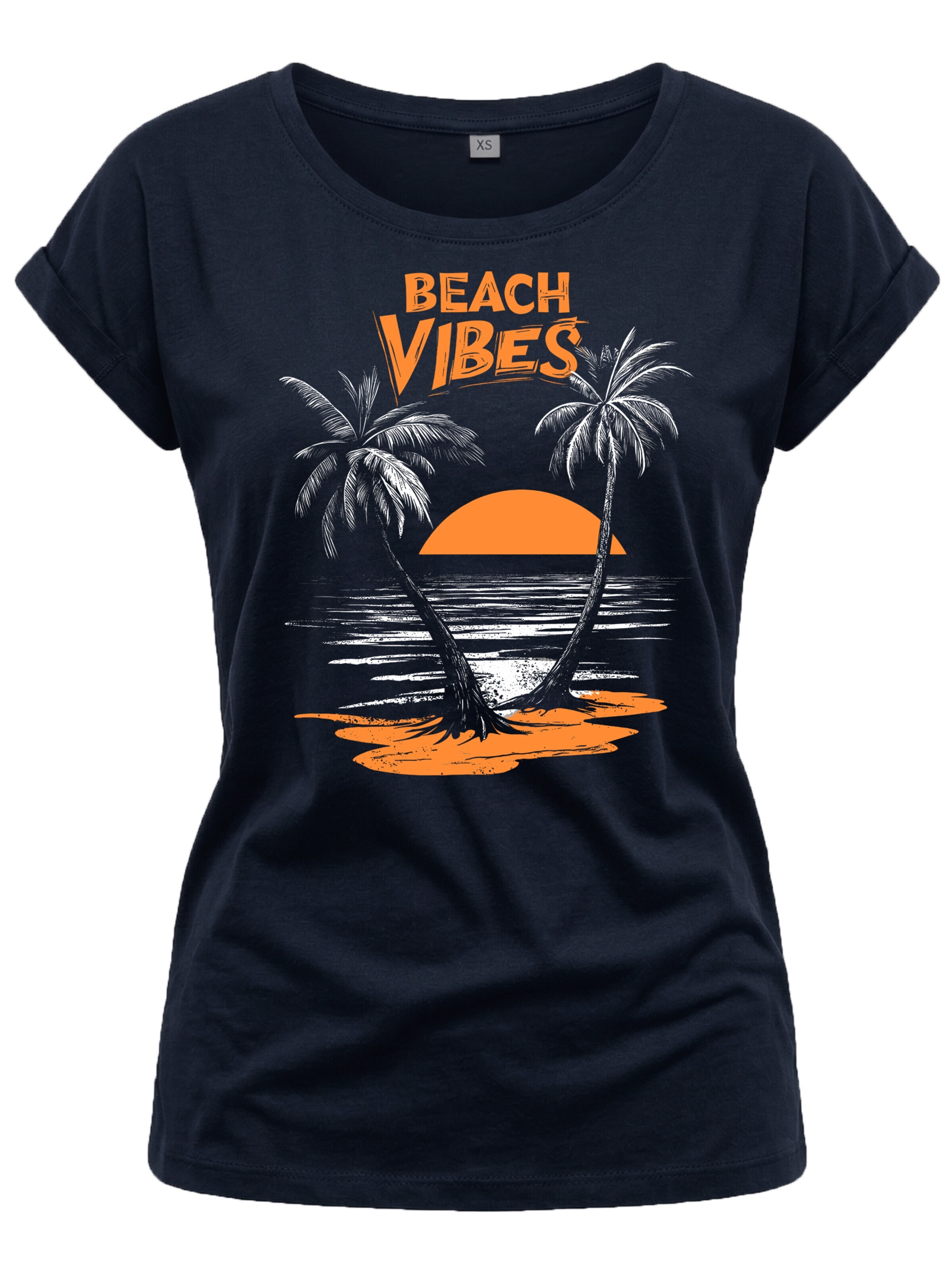 MAKAYA Shirt 'Beach Vibes'‌‌‌‌ in Blau: Vorderseite