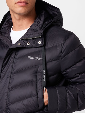 ARMANI EXCHANGE Winter Jacket 'Tessuto' in Black