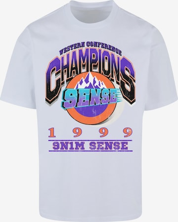 9N1M SENSE Shirt 'Champions' in White: front