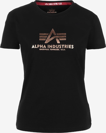 ALPHA INDUSTRIES T-Shirt in Schwarz: predná strana