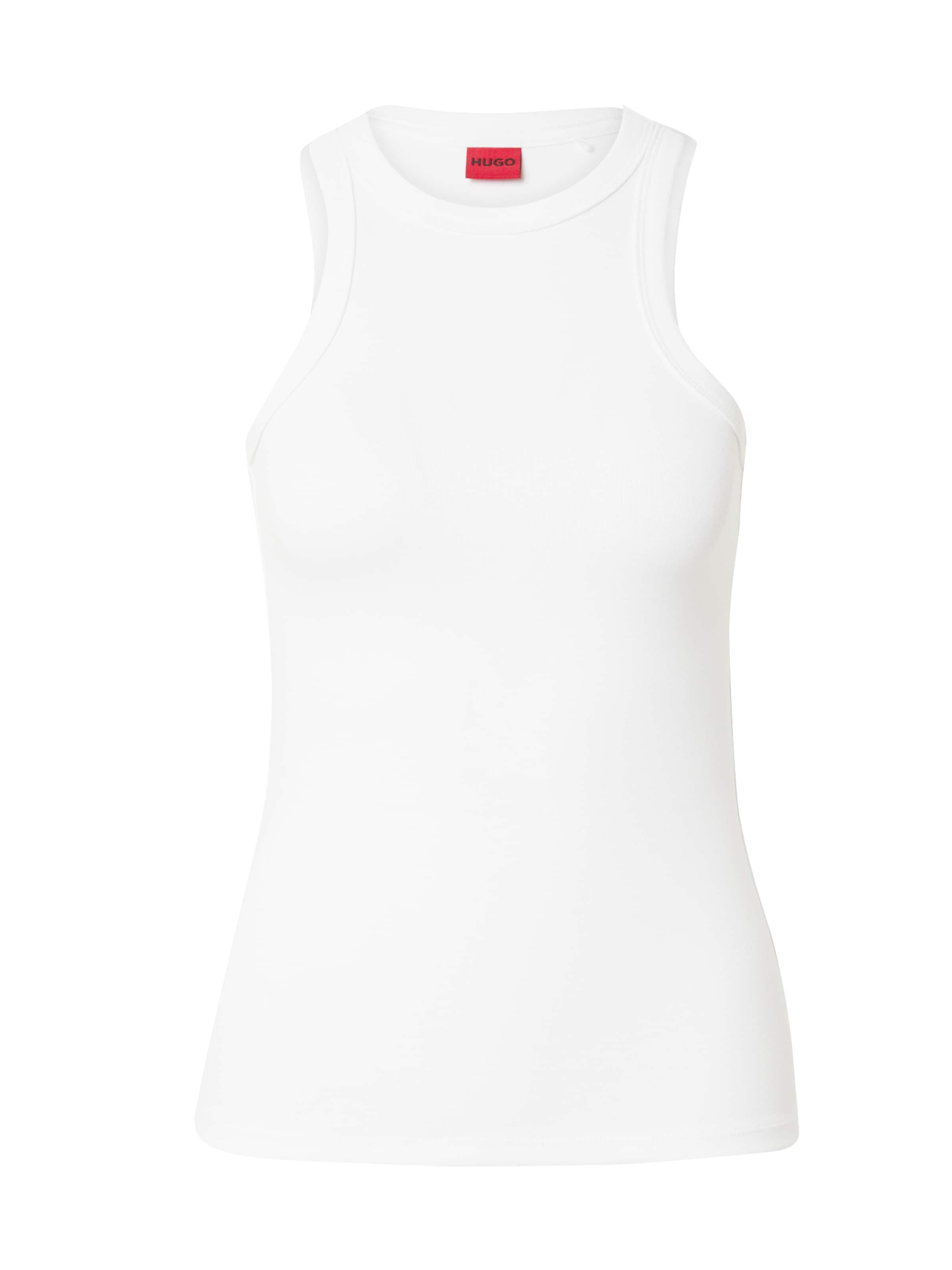 HUGO Τοπ σε λευκό: μπροστά