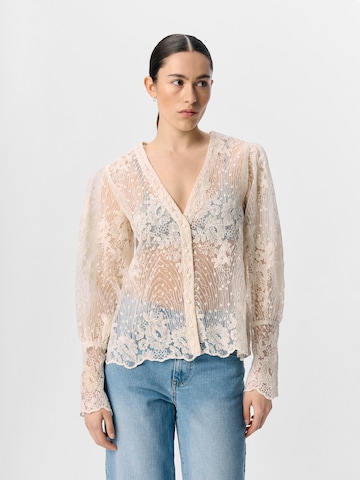 OBJECT Blouse 'OBJSIGA' in Beige: front