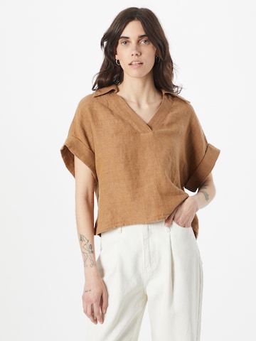 Camicia da donna di Banana Republic in marrone: frontale