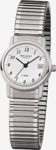 REGENT Analoguhr in Silber: Vorderseite