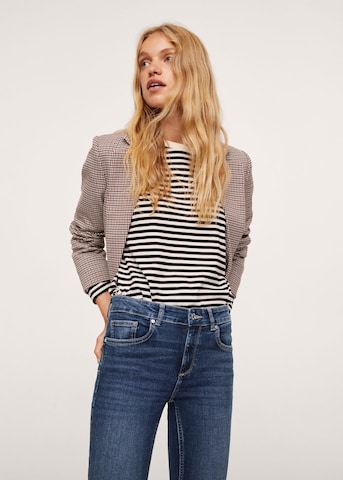 MANGO Skinny Džínsy 'Pushup' - Modrá