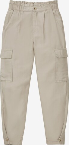 TOM TAILOR DENIM Tapered Cargobroek in Beige: voorkant