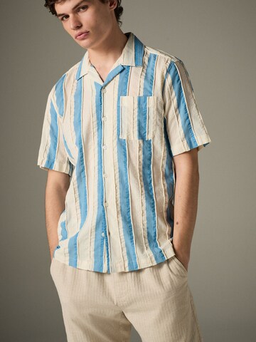 Next Regular fit Button Up Shirt in Blue