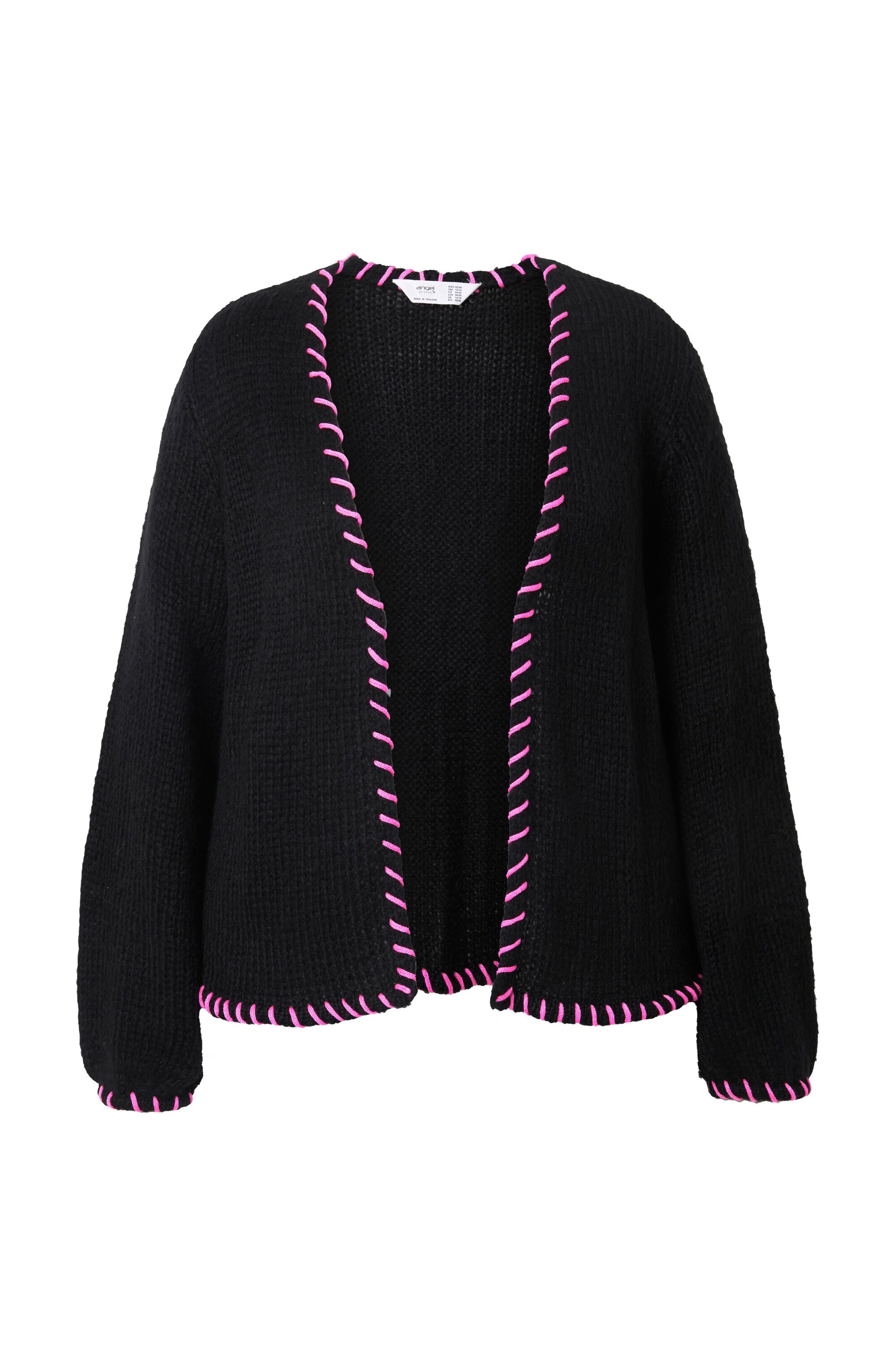 Angel of Style Knit Cardigan in Black: front