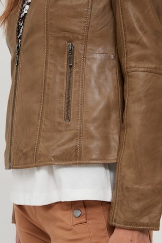 Fransa Between-Season Jacket 'FRBALEATHER' in Brown