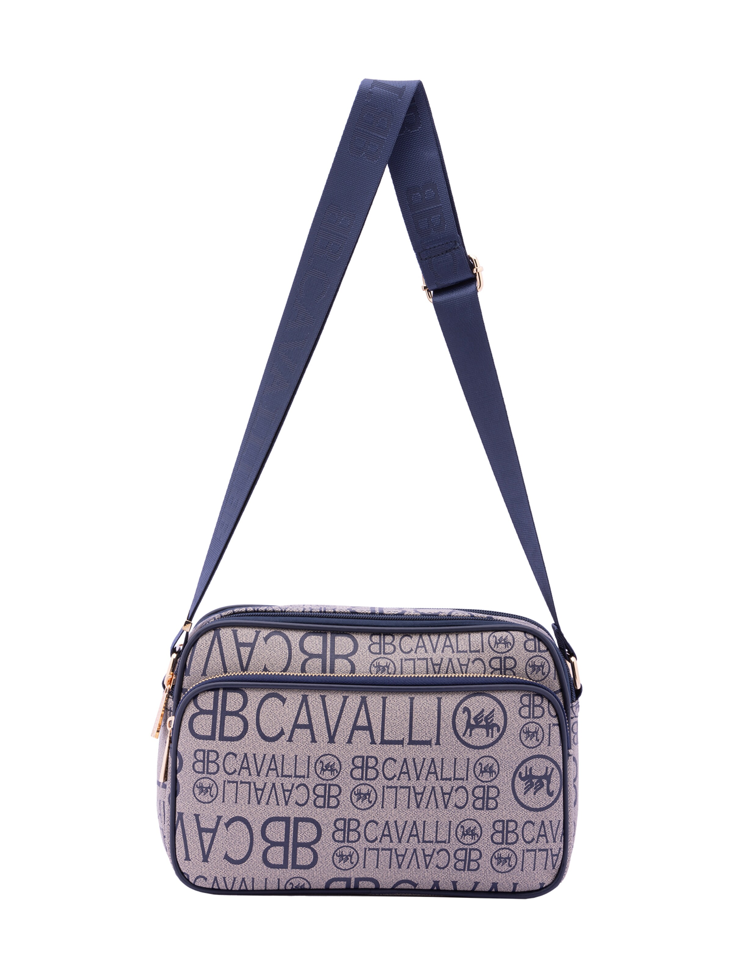 Borsa a tracolla 'Borsa a Tracolla B Cavalli Donna con Zip e Tasche Regolabile 29x18x12 cm' di B. Cavalli in blu: frontale
