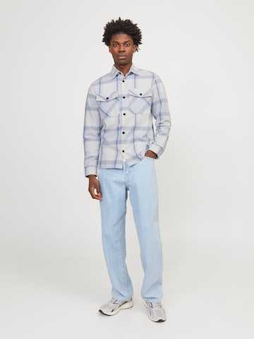 JACK & JONES Comfort fit Button Up Shirt 'Roy' in Blue