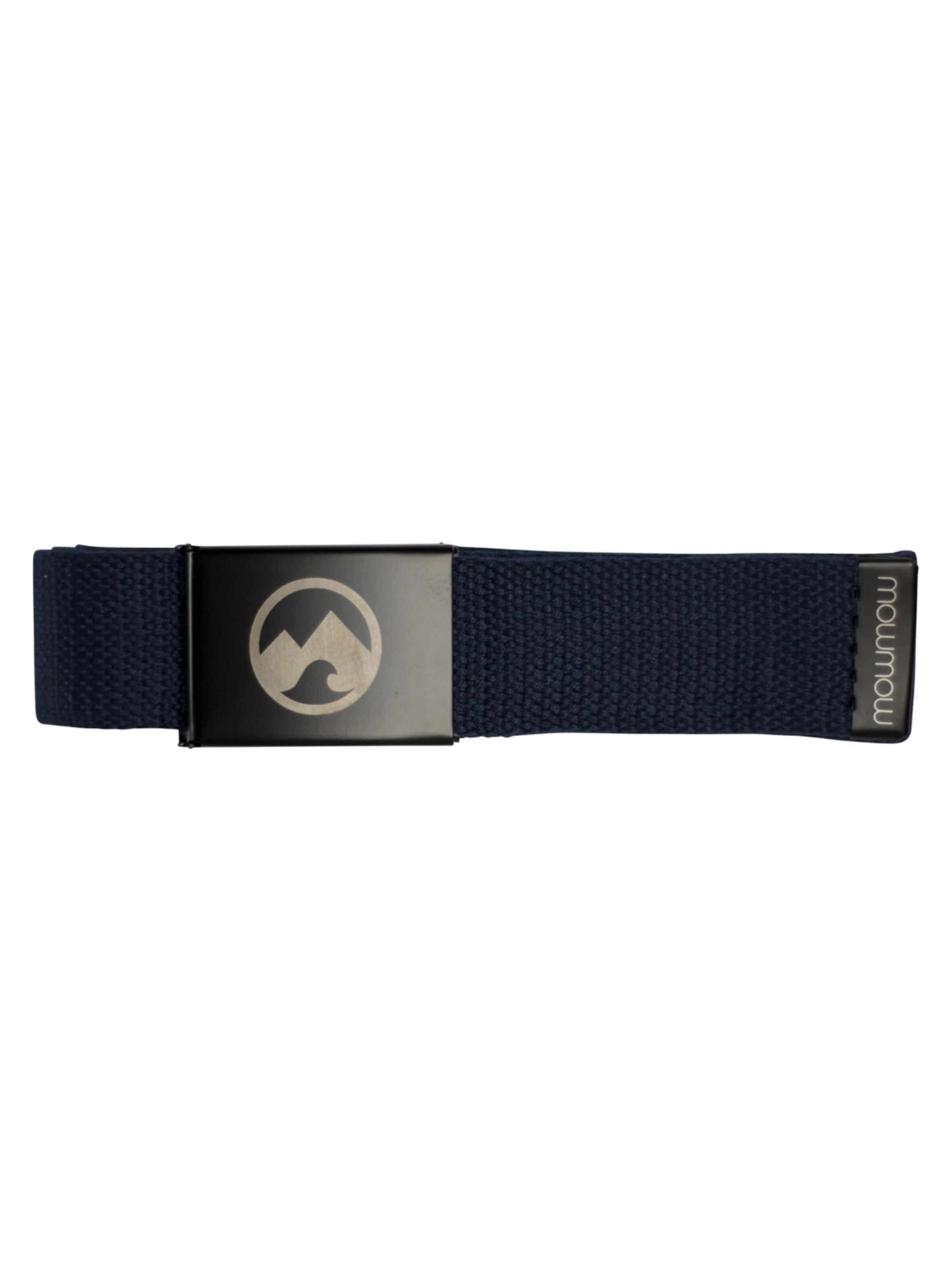 Mowmow Sportriem 'MowMow Belt - Canvas - Aluminum Buckle - 125 cm - Men - Women - Black' in Blauw