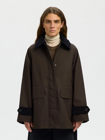 SELECTED Between-Season Jacket 'SLWWILMA' in Brown: front