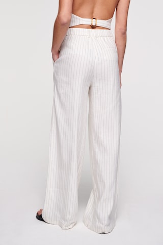 Wide Leg Pantalon à pince 'Hainault' Aligne en blanc