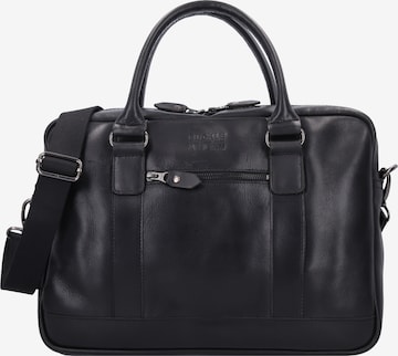 Borsa portadocumenti 'Everett' di Buckle & Seam in nero: frontale