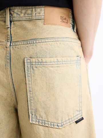 Pull&Bear Wide Leg Jeans i beige