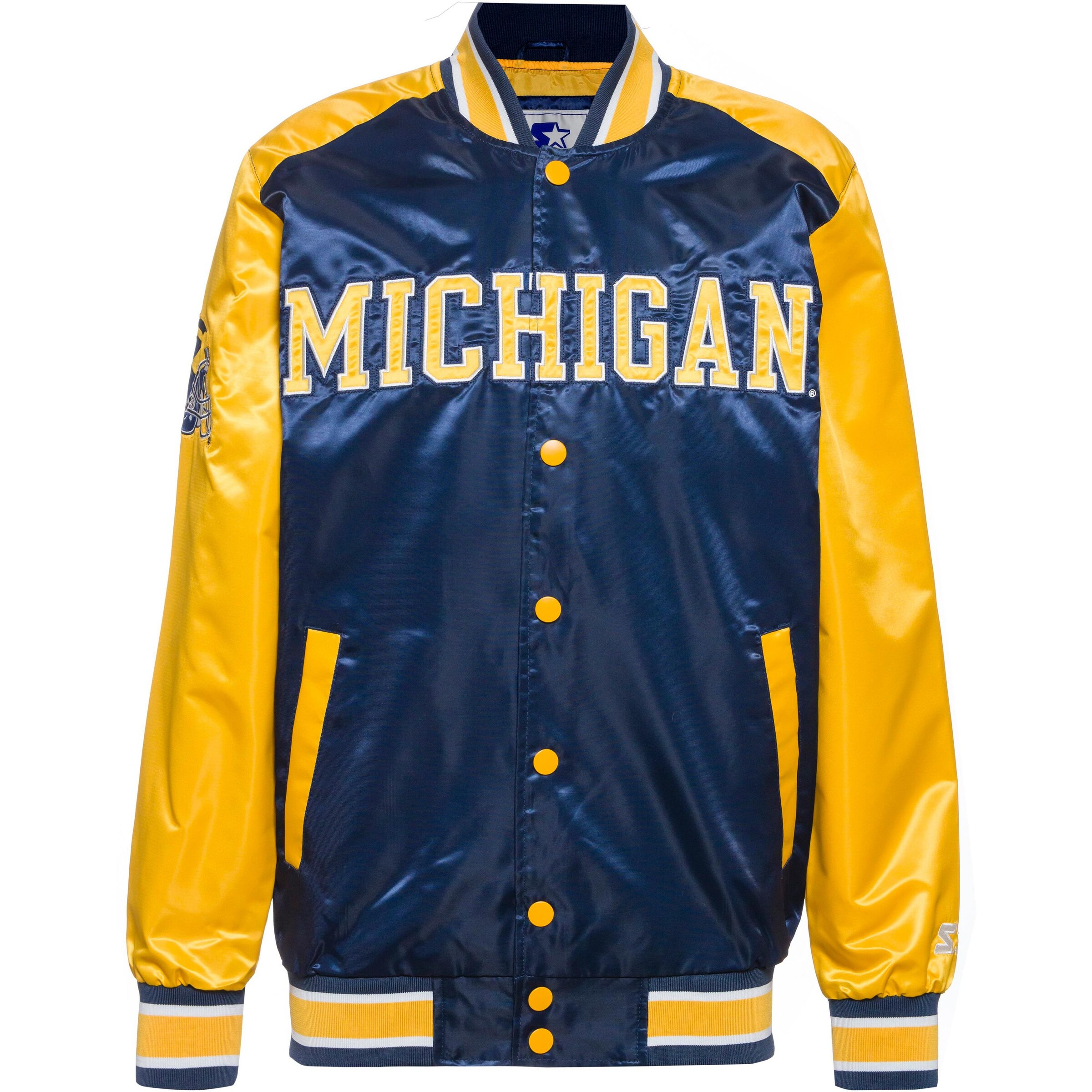 Starter Between-Season Jacket 'Michigan' in Blue: front