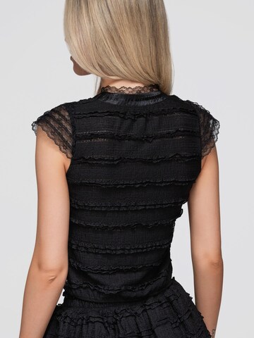 Camicia da donna di Ombre in nero