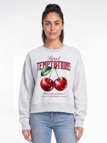 Sweat-shirt 'Sweet Temptations' Watapparel en gris : devant