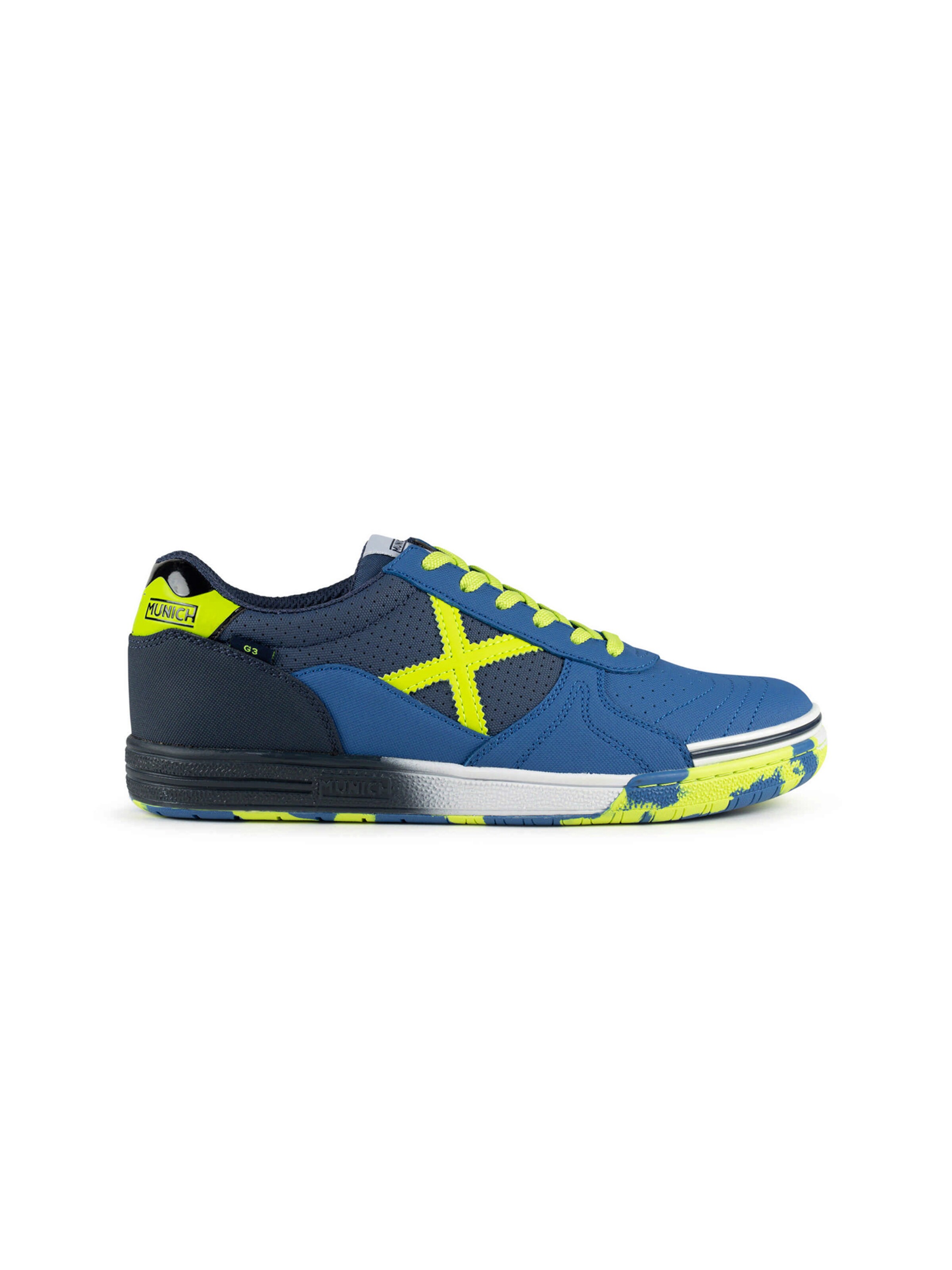 MUNICH Platform trainers 'G-3' in Blue: front