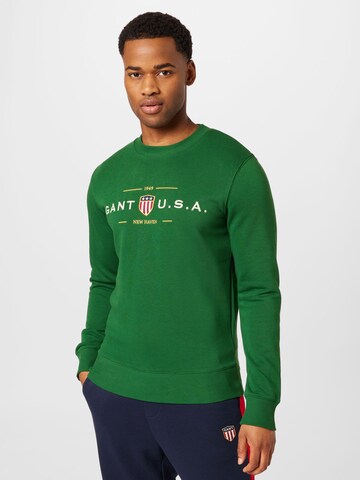 GANT Μπλούζα φούτερ σε πράσινο: μπροστά