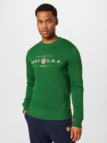 GANT Sweatshirt in Green: front