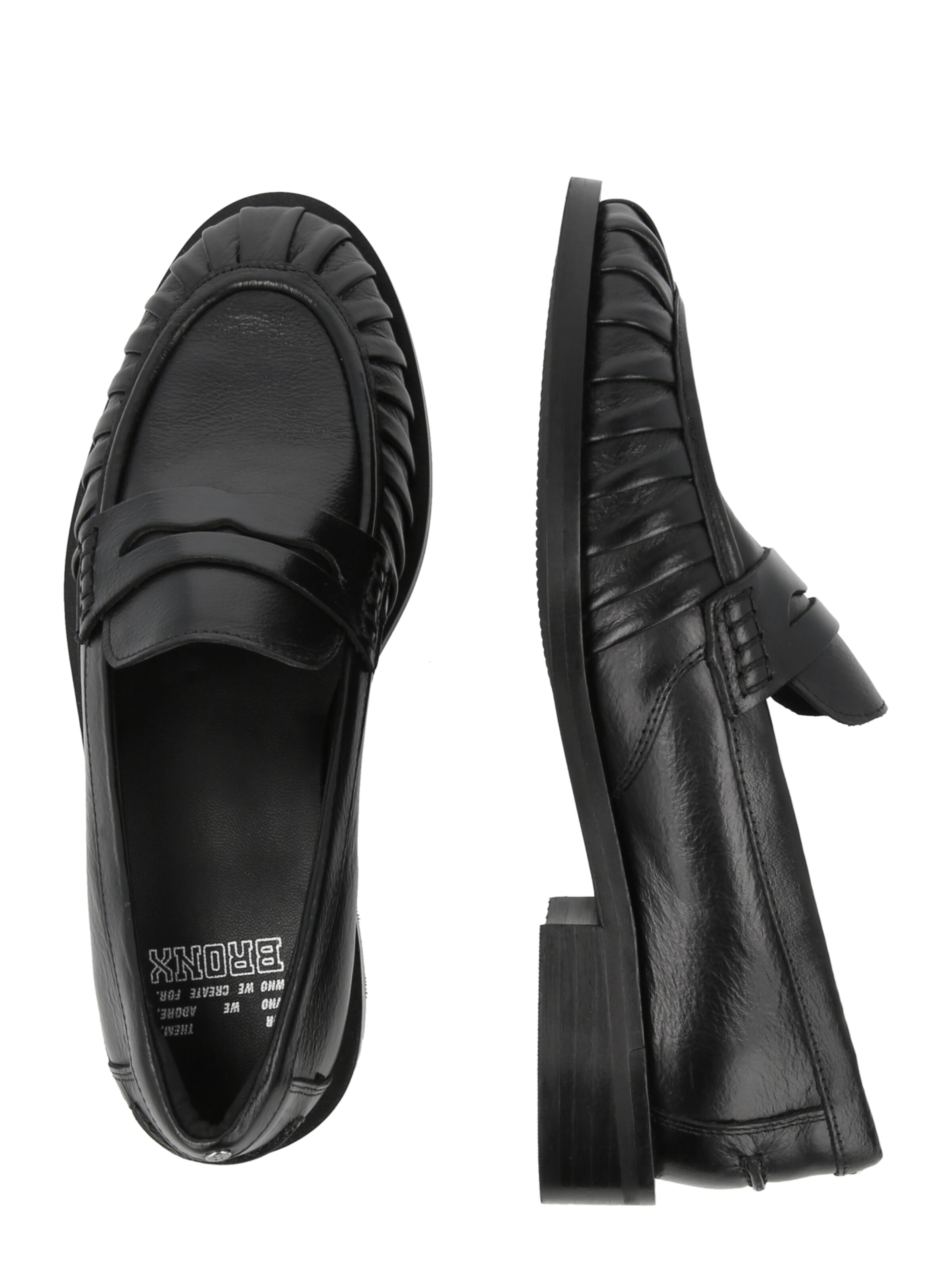 BRONX Mokkasiina 'Next-Wagon' värissä musta