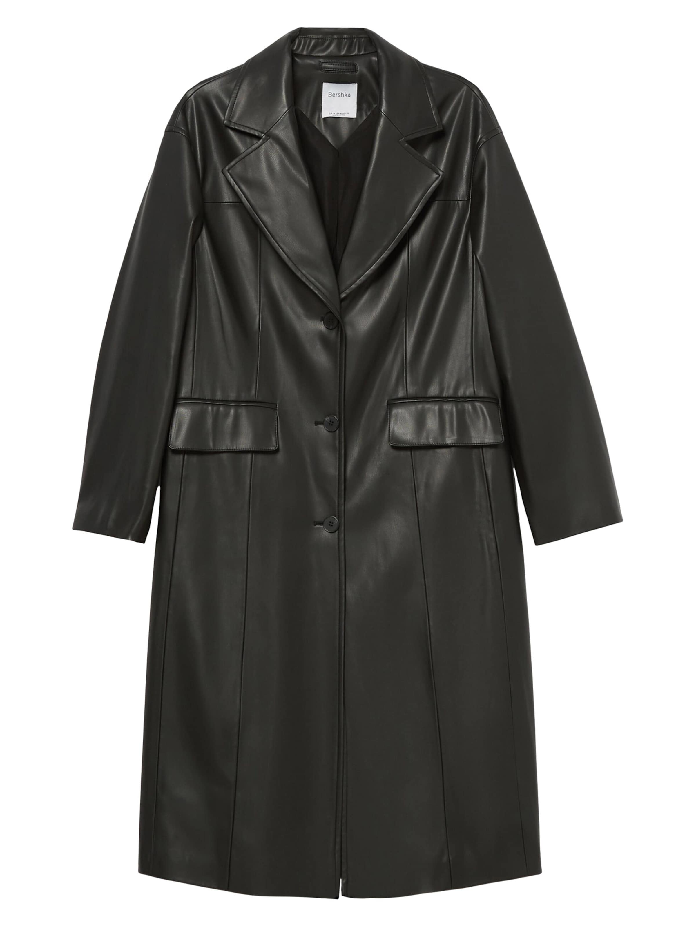 Bershka Välikausitakki värissä musta: etupuoli