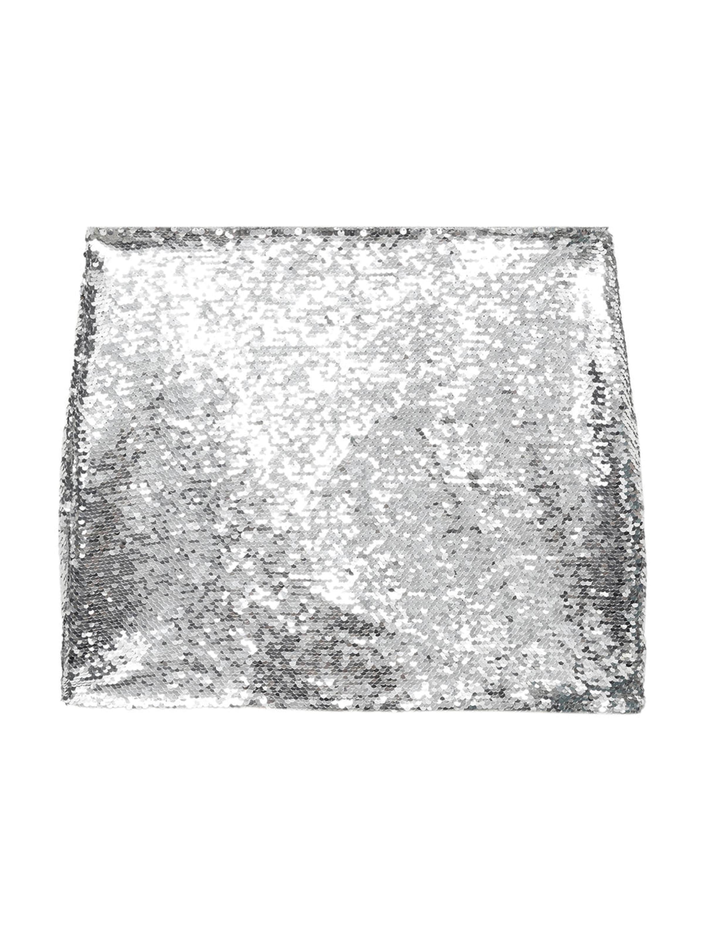 MANGO Rok 'XPLUTON' in Zilver: voorkant