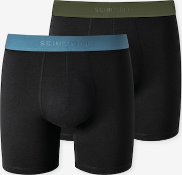 SCHIESSER - Calzoncillo boxer ' 95/5 Organic Cotton ' en azul: frente