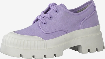 TAMARIS Lace-up shoe in Purple: front