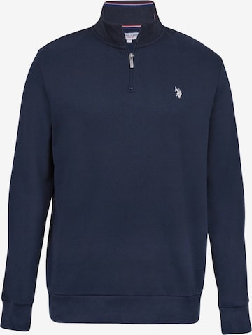 U.S. POLO ASSN. Svetr 'Kurt' – modrá: přední strana