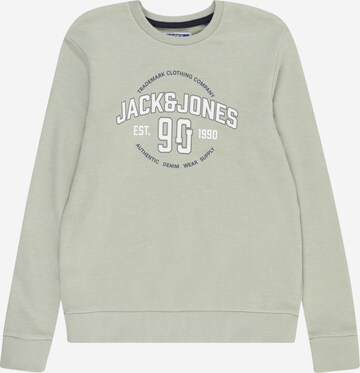 Jack & Jones Junior Μπλούζα φούτερ 'Minds' σε πράσινο: μπροστά