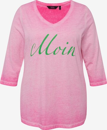 T-shirt Ulla Popken en rose : devant